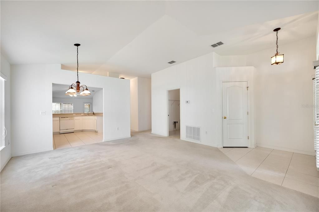 Living Room Dining Room combo with doorway leading to Kitchen