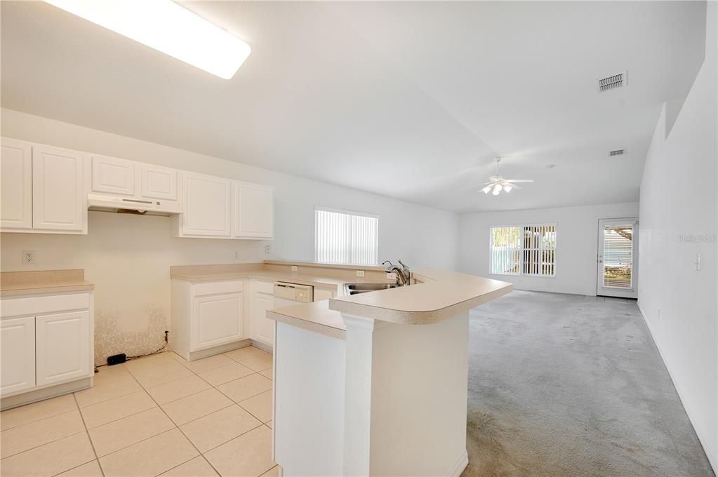 Kitchen open to Great Room