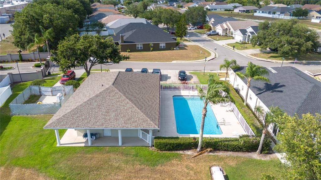 Community clubhouse and pool