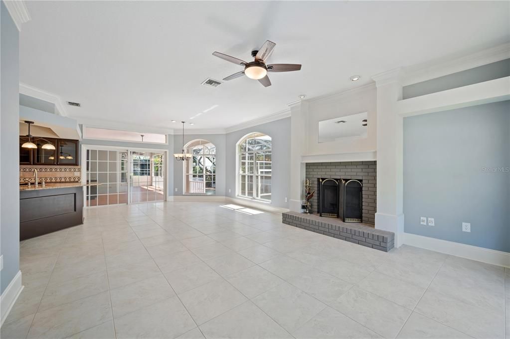 Great Room - looking North over to kitchen and breakfast nook area