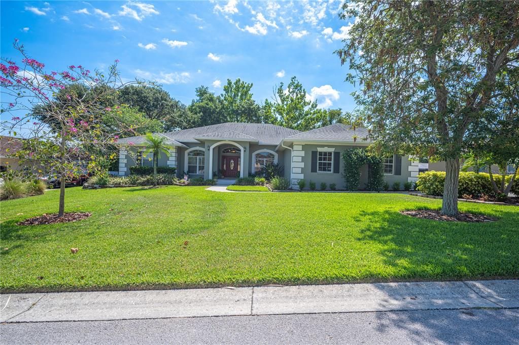 Beautifully landscaped front yard