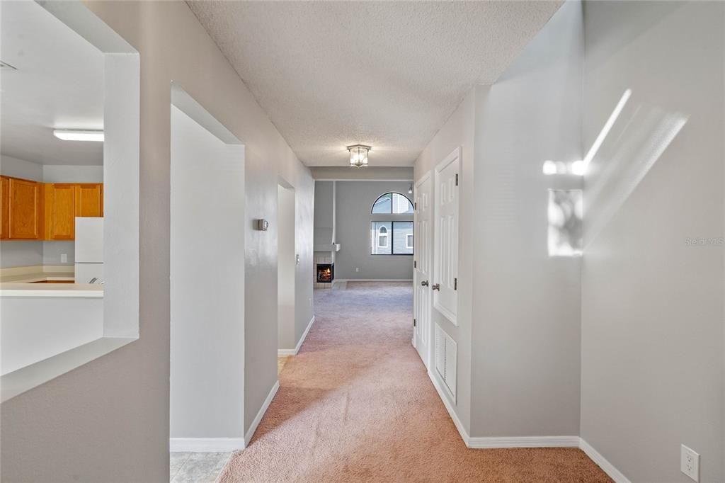 View into entry way of home.