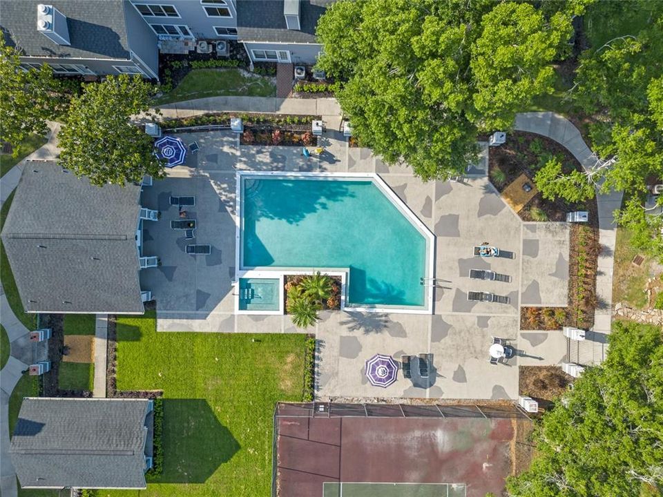 View of Community pool and clubhouse.