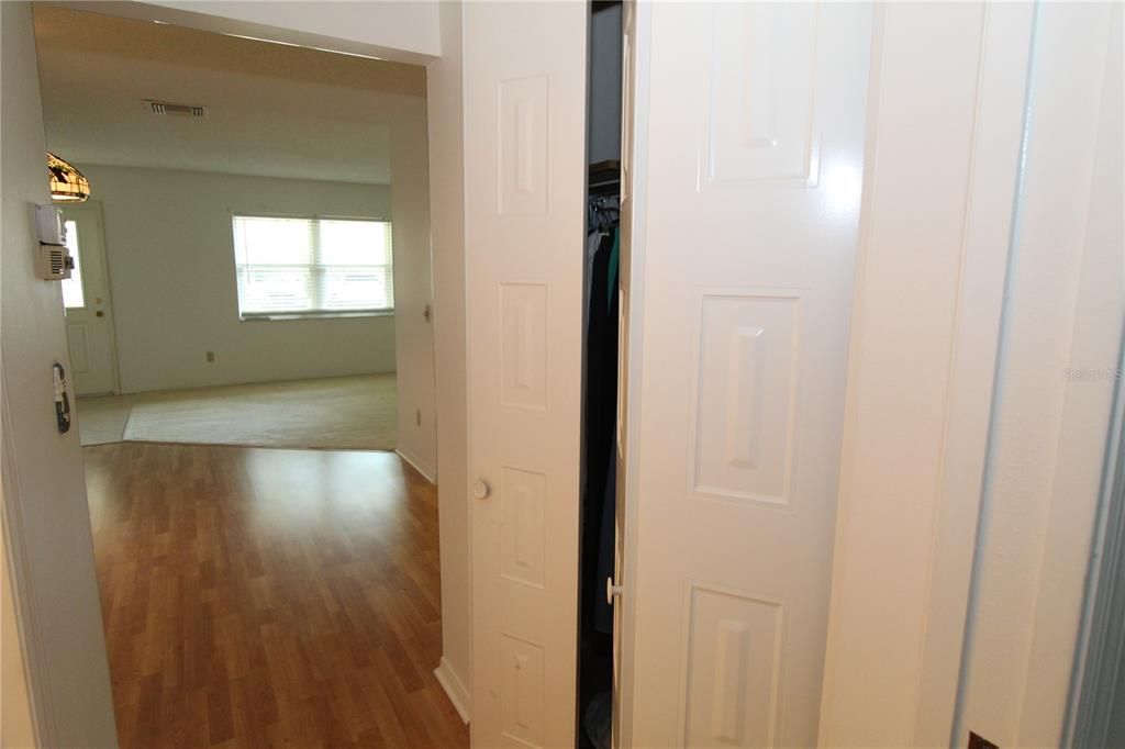 Hallway. closet and half bath