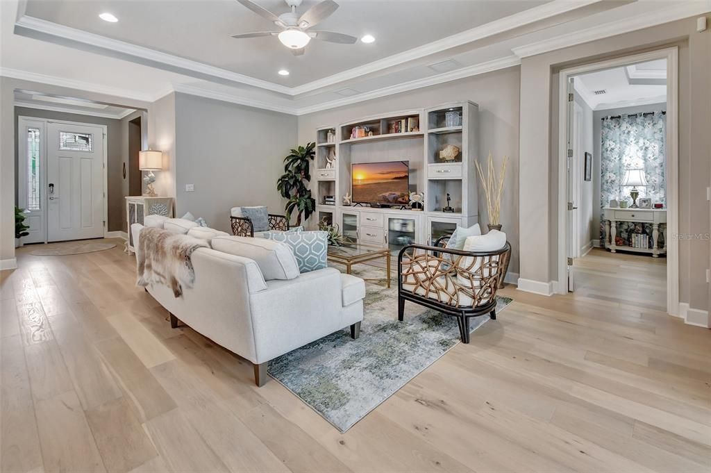 Beautiful crown molding and hardwood floors