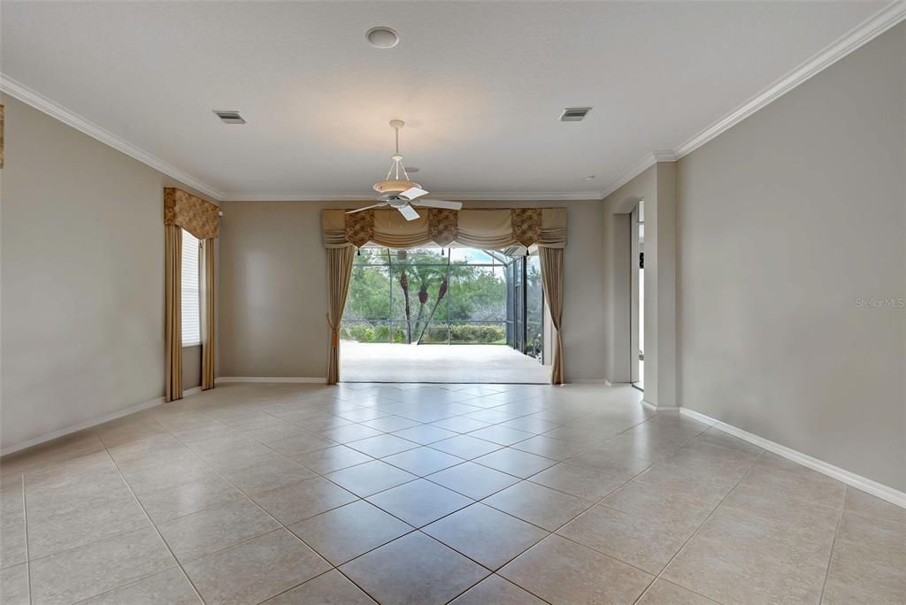 Great room with lanai views.