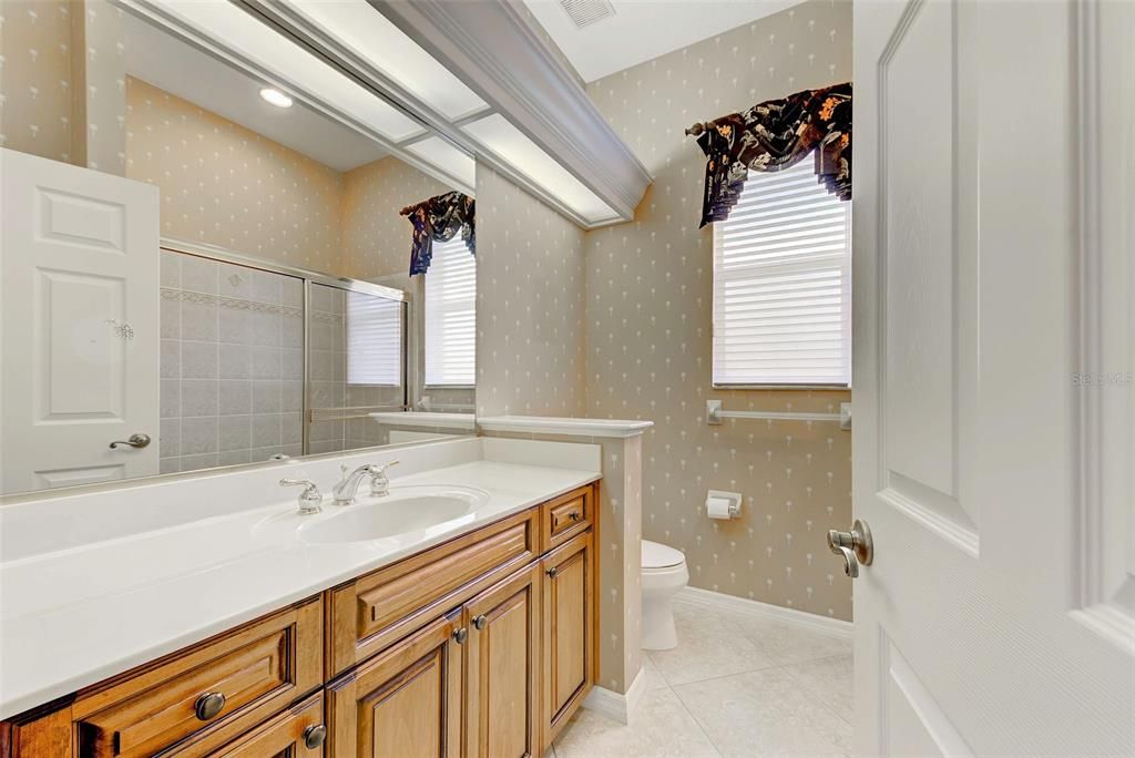 2nd full bathroom with walk in shower.