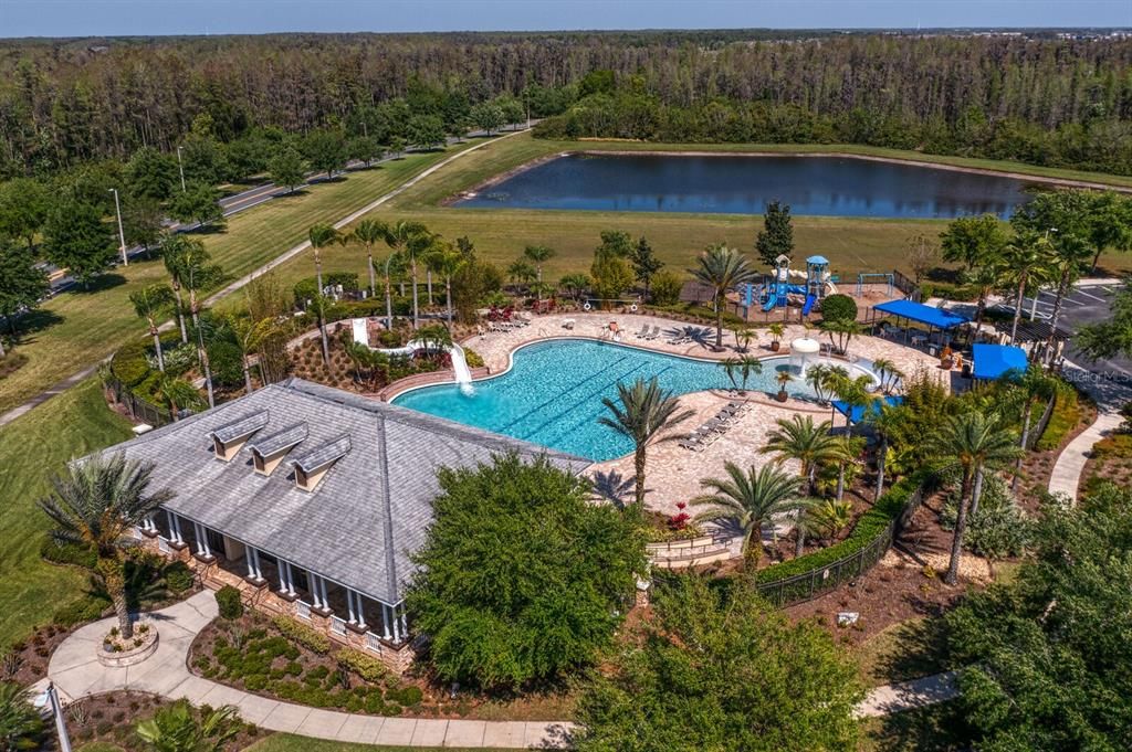 Aerial view of Stonebrier Amenity Center