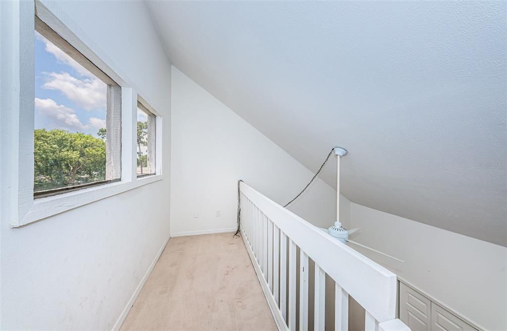 Loft space in guest bedroom