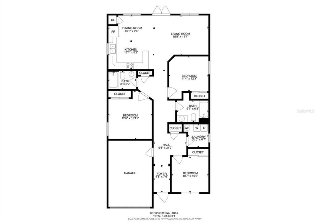 Active With Contract: $385,000 (3 beds, 2 baths, 1406 Square Feet)
