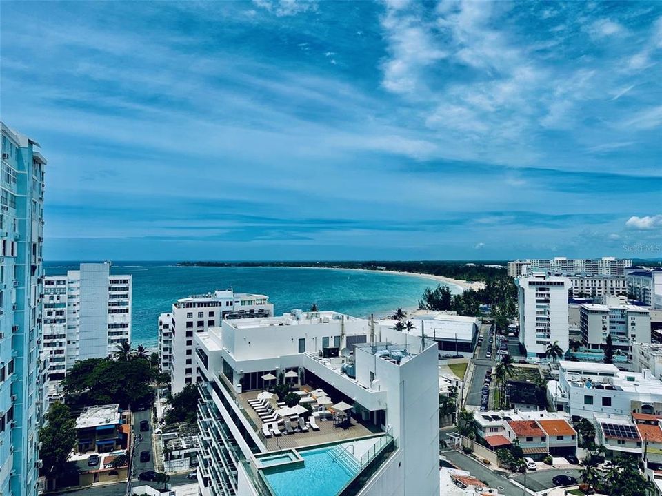 City and ocean views