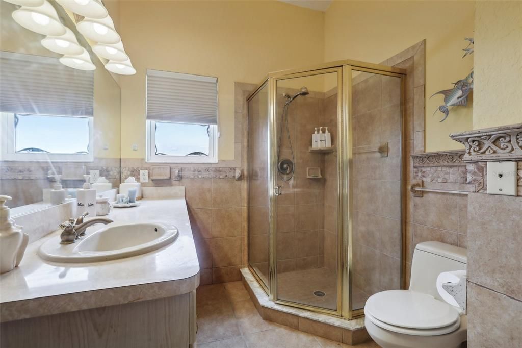 master bath with 2 shower heads...one a rainshower