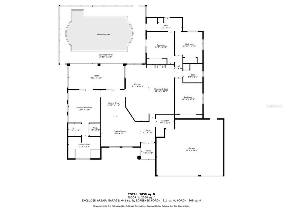 На продажу: $485,500 (4 спален, 3 ванн, 1855 Квадратных фут)