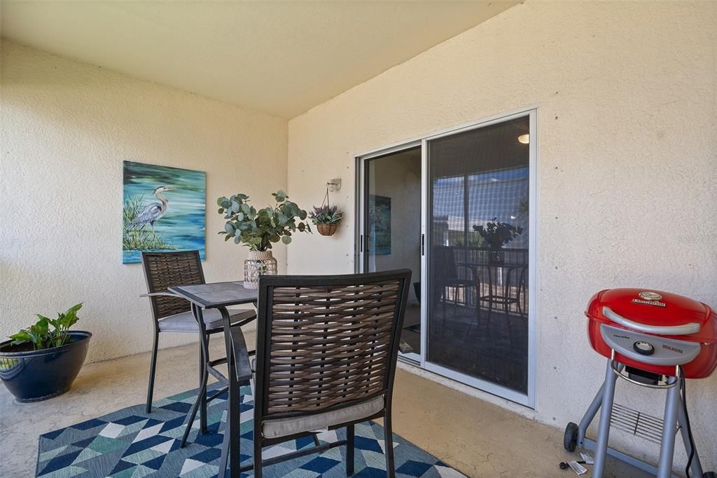 screened back patio