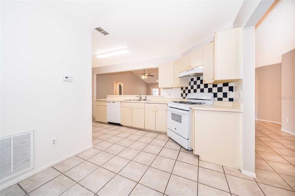 Kitchen Facing Living Room/Foyer to right