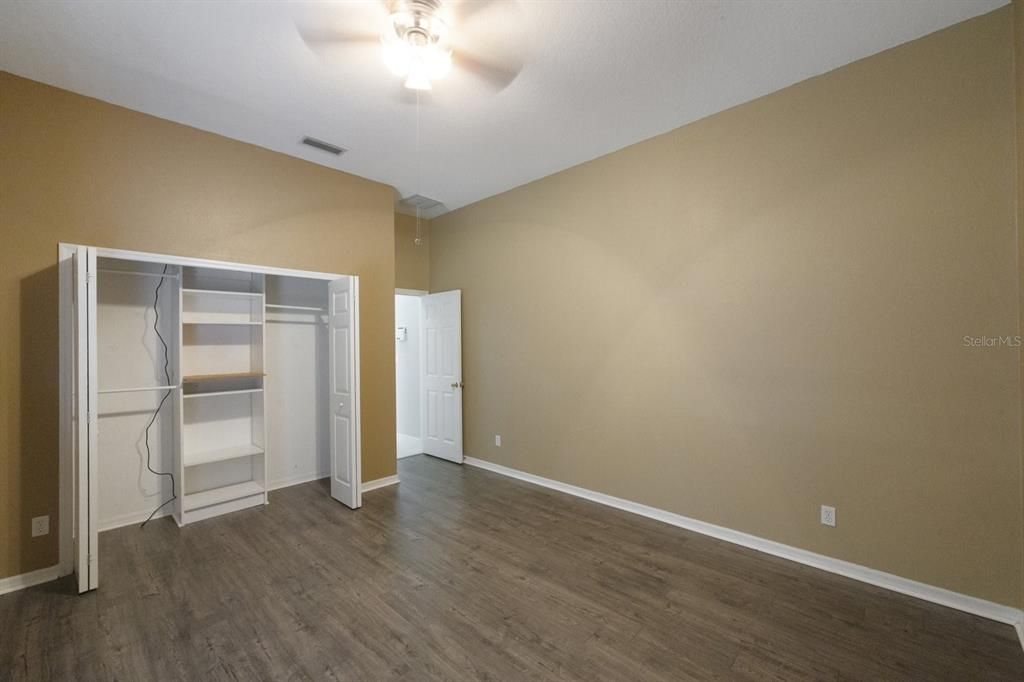 Bedroom #2, looking into the closet.