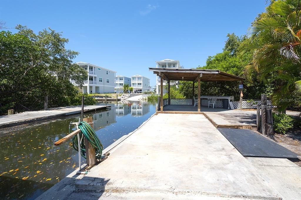 Boat slip and Outside Patio