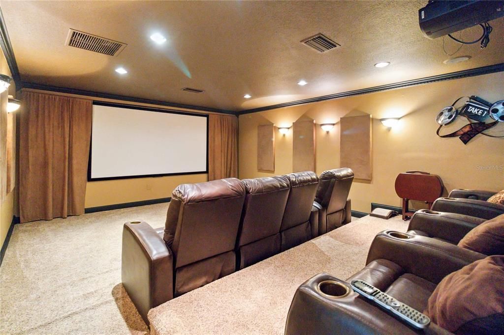 Private Theater - furniture conveys at no additional cost