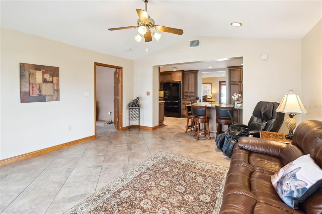 Family Room with access to the primary bedroom