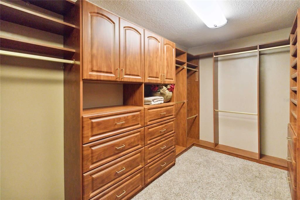 Large Walk-In Custom Closet in Master Bedroom