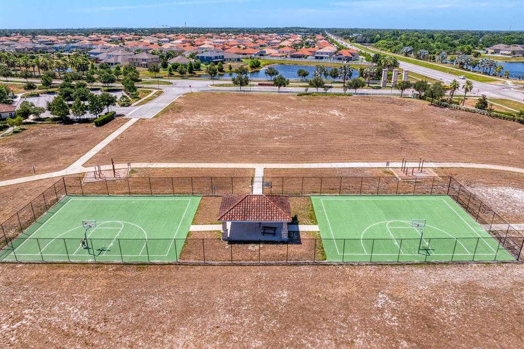 Community basketball courts