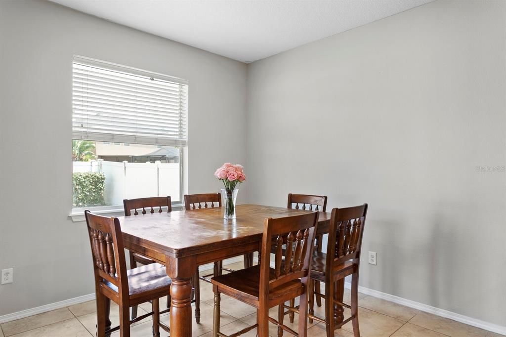 Casual dining space off kitchen