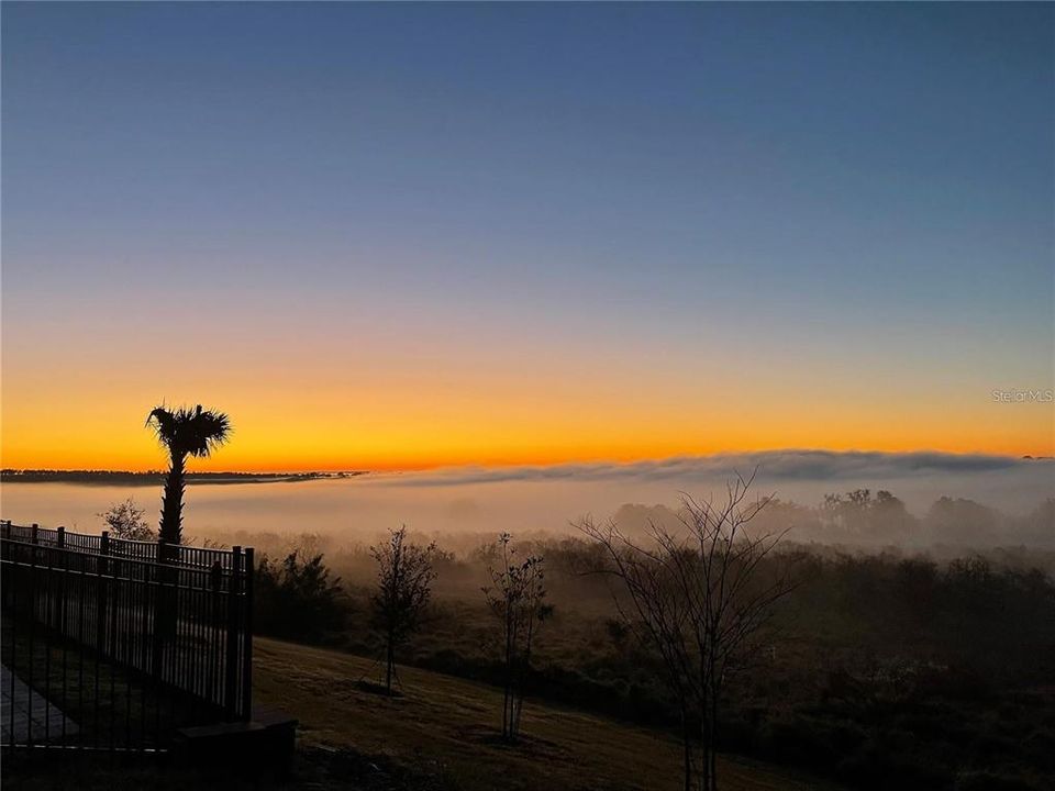 In the mornings you can ofter see fog hanging over the hills of rural Clermont