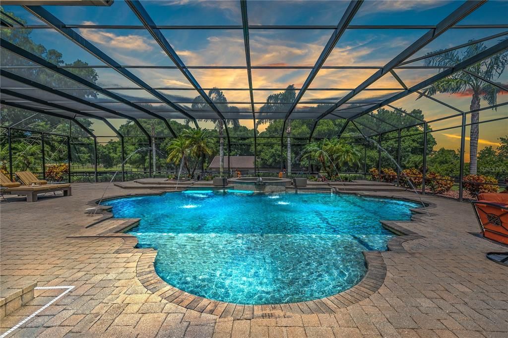 Pool & Lanai at Twilight