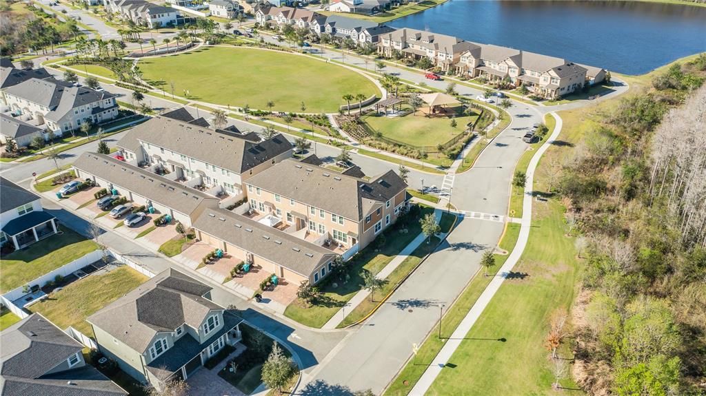 Corner Unit with Reserve view and a park in front of the house