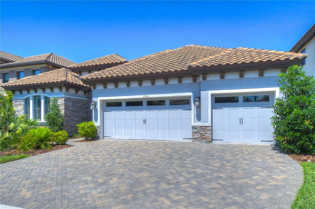 Driveway & walkway with pavers add so much elegance!