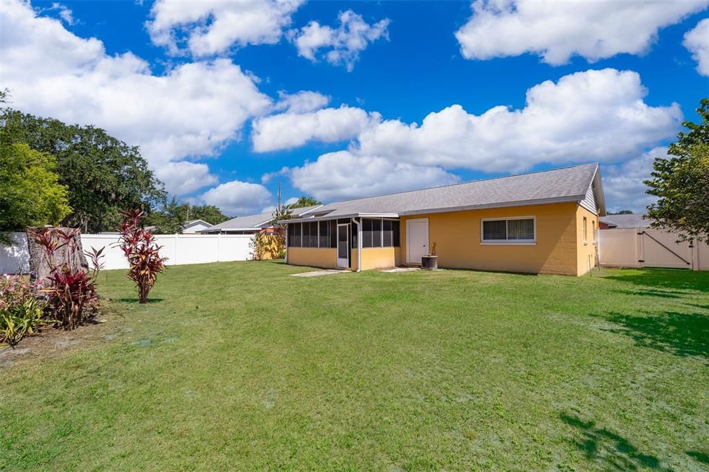 Big Fenced Back Yard