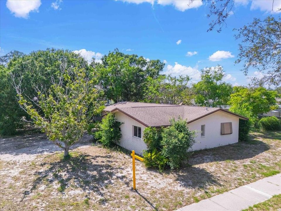 Aerial view of the home