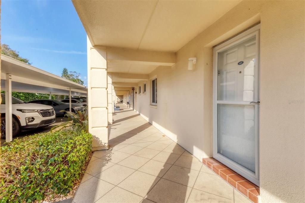 Newer Front Door with electronic access.