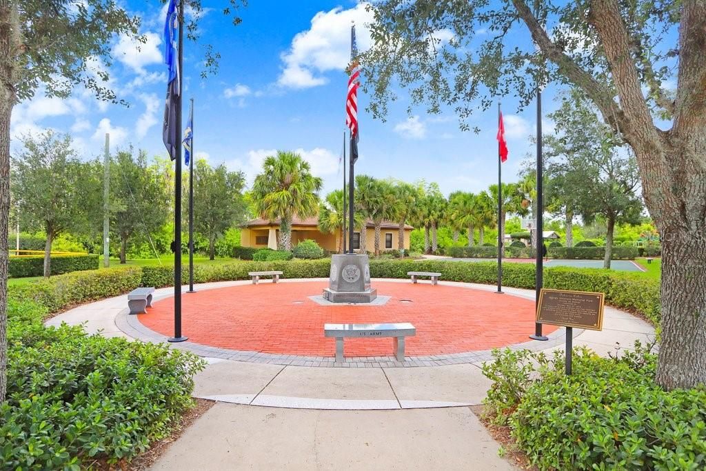 There's also a veteran memorial located within Valencia Lakes and open to all residents.