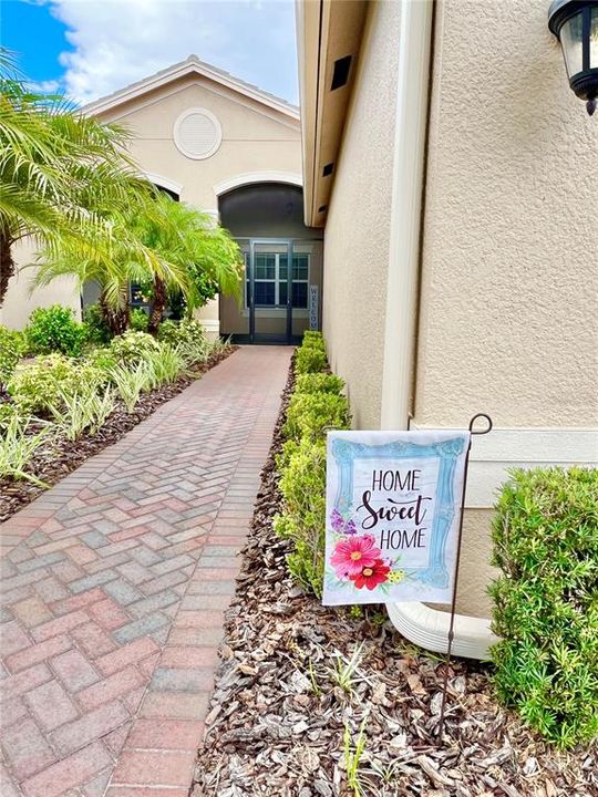 The front door is within the screened-in patio so you can relax bug-free!