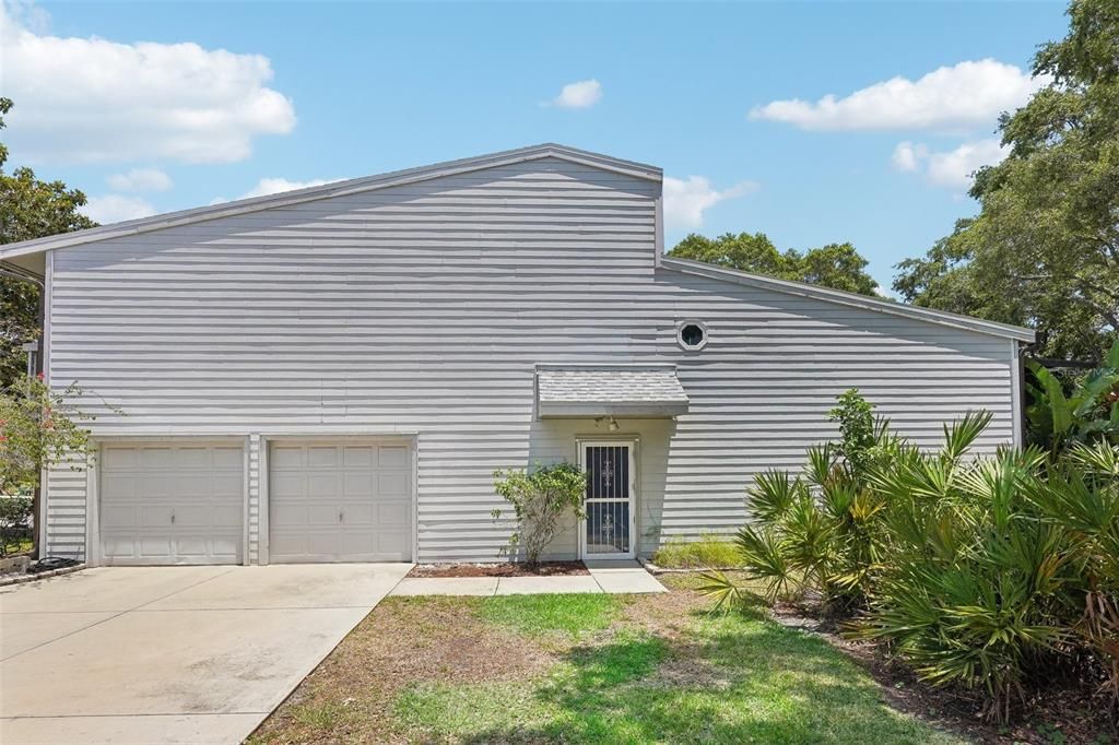 Side entry 2 car garage