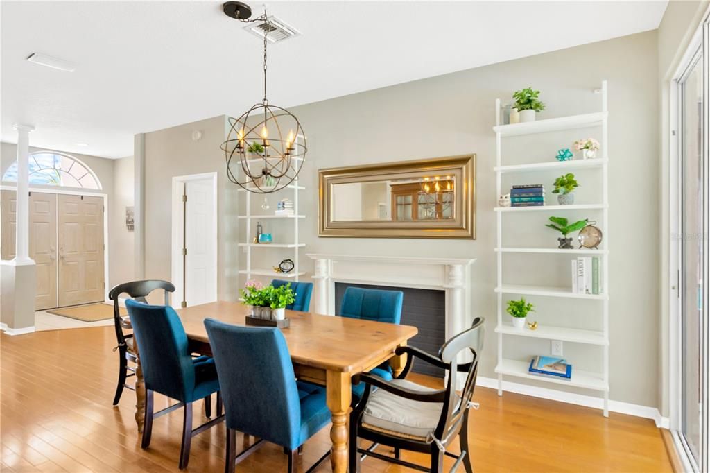 Dining room off the front entry foyer