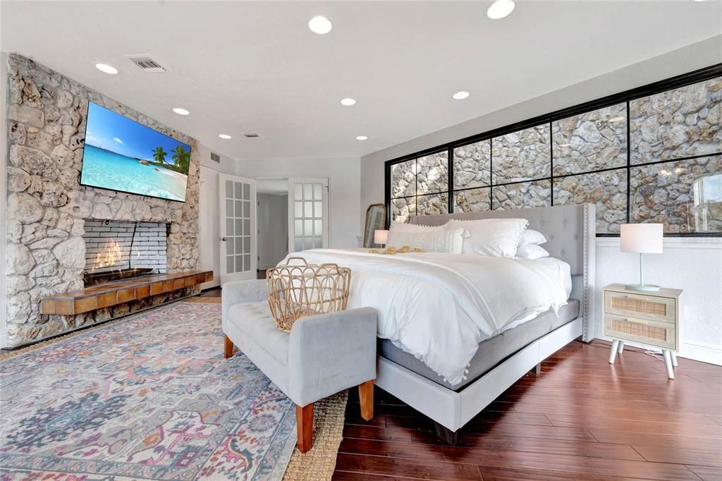 Primary Bedroom with Overlook and Fireplace