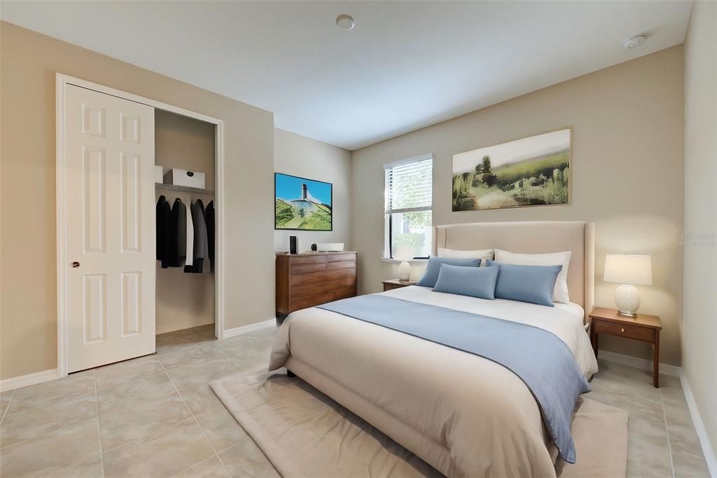 Virtually staged third bedroom.