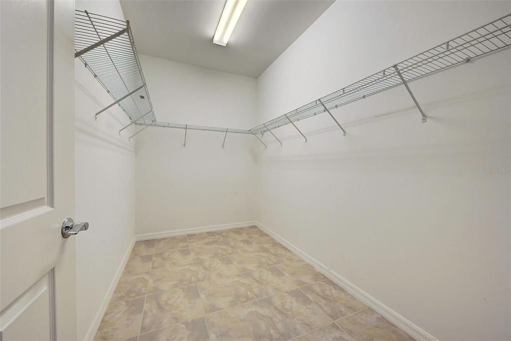 Very large walk in closet.