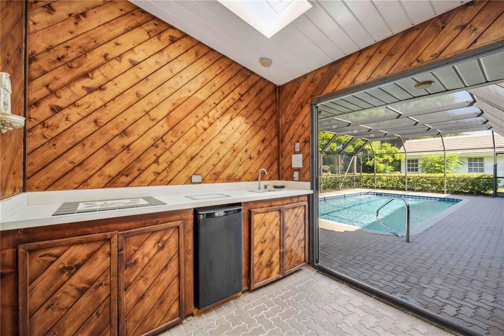 Outdoor Kitchen looking towards pool