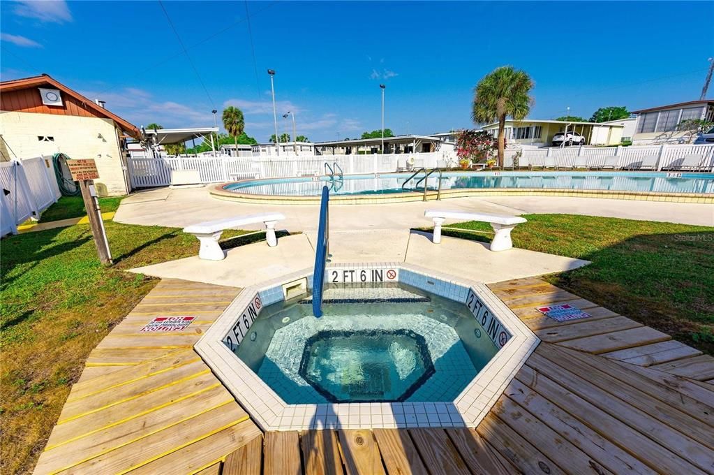 Community hot tub area.