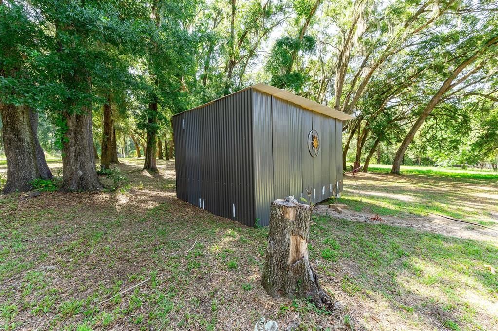 Well/pump house is covered. Located in the back yard.