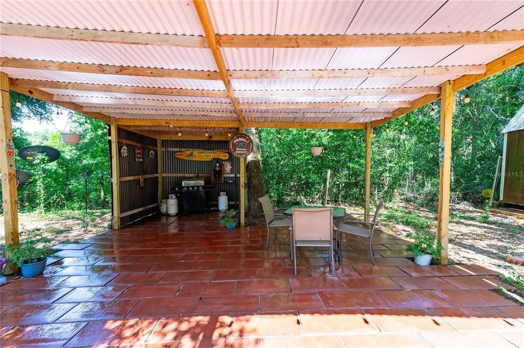 Wonderful, covered patio area.