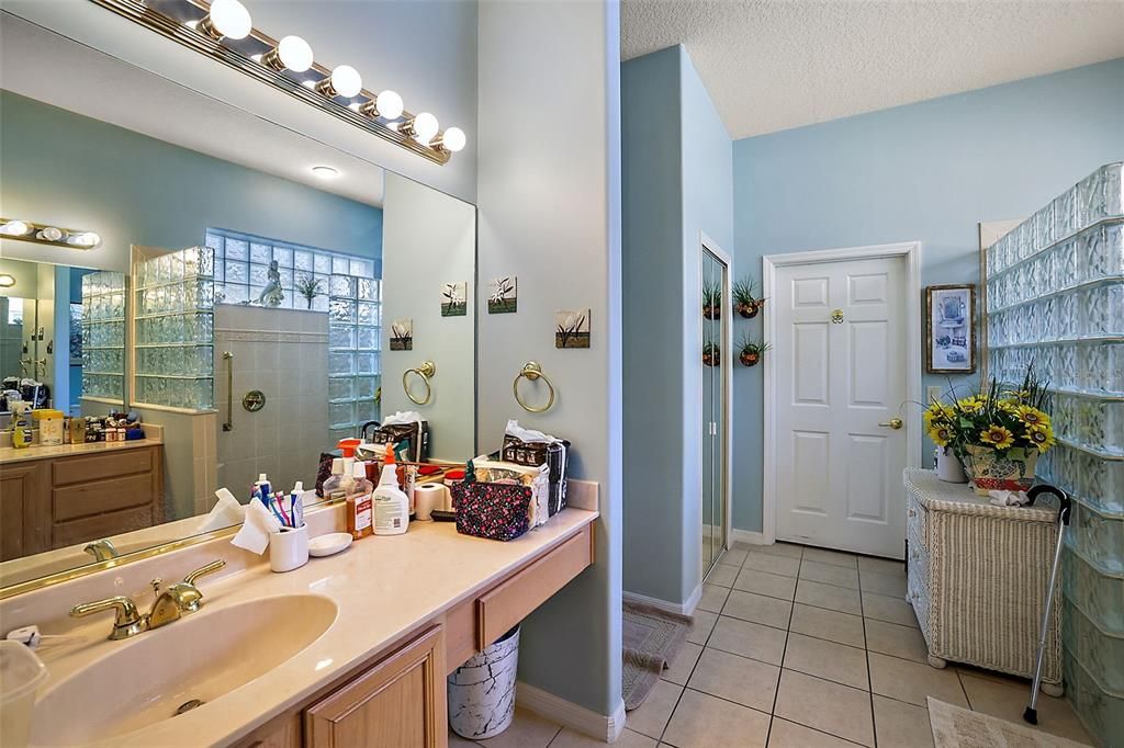 Primary Bath has TWO Vanities and Sink.