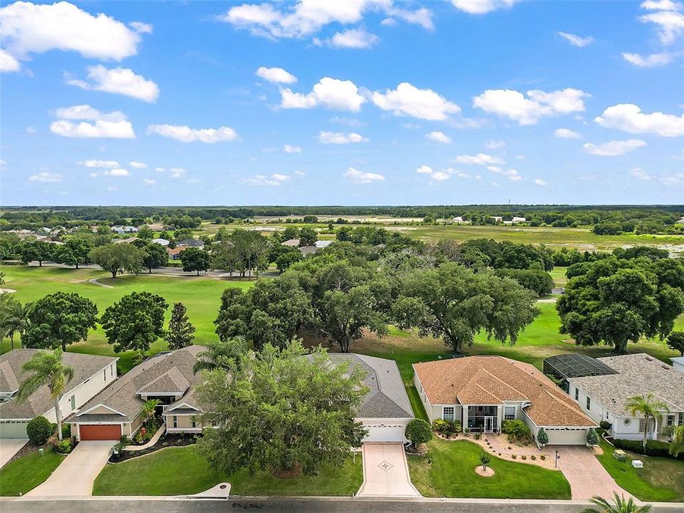 Aerial from front of Home - Golf Course in the Back.