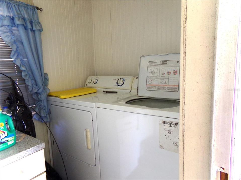 Washer and dryer in outside storage