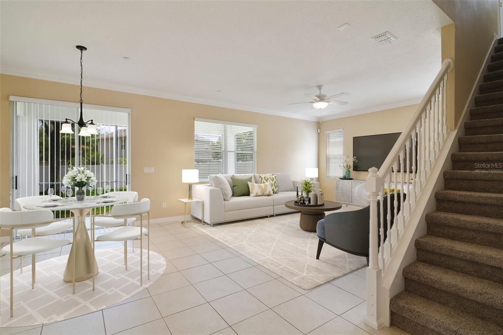 Follow the natural flow into a generous family room and eat-in kitchen the perfect space to gather with family. Virtually Staged.