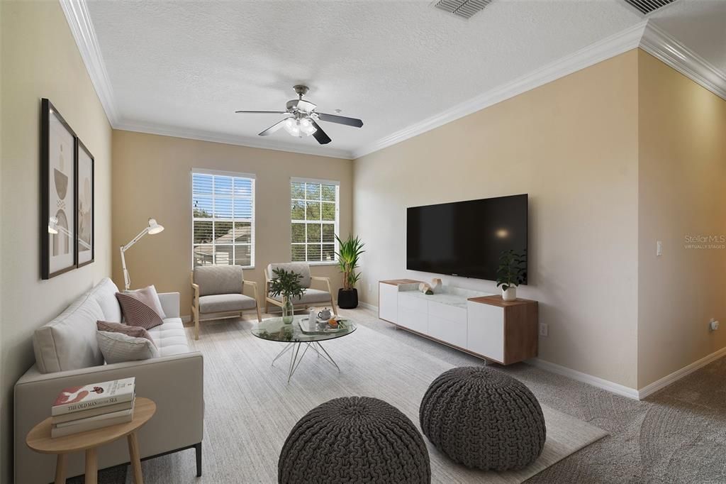 Head upstairs to tour the bedrooms but stop first in the bonus LOFT/GAME ROOM area - flexible to use however your family might need or add a wall for an additional bedroom. Virtually Staged.