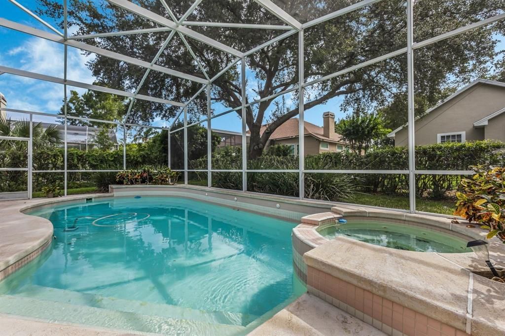 Enclosed pool and spa